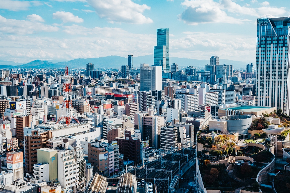 스위소텔 난카이 오사카 호텔에서 내려다 본 시내 전망