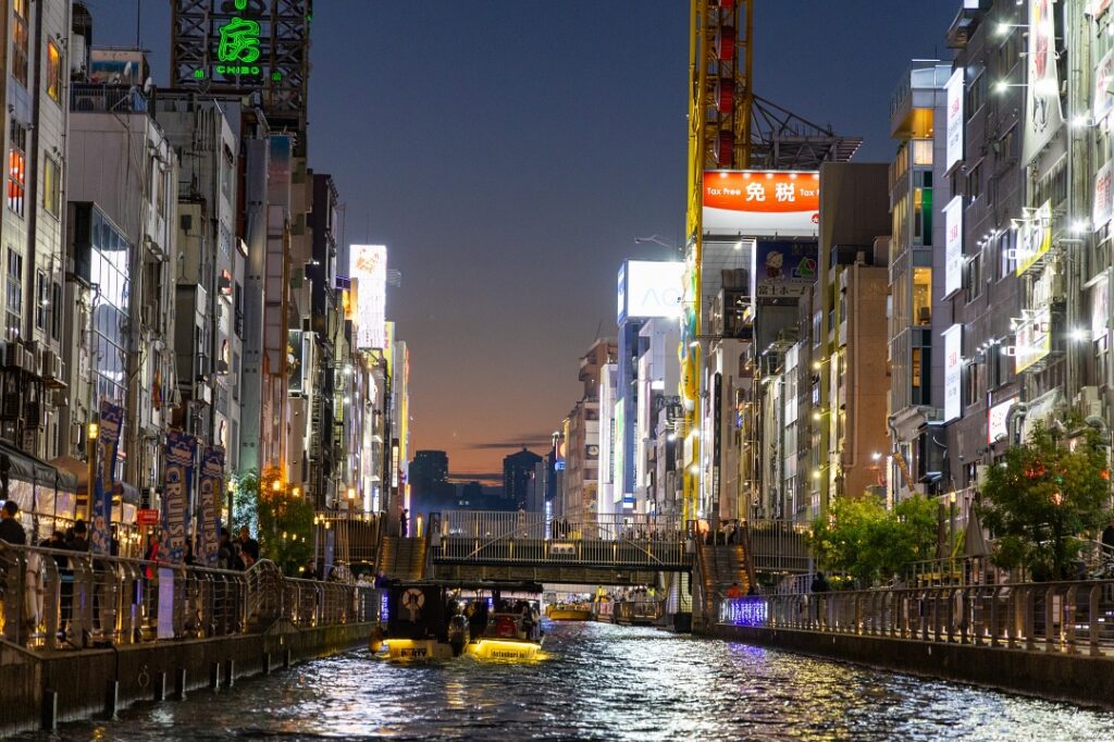 도톤보리 강의 야경 풍경